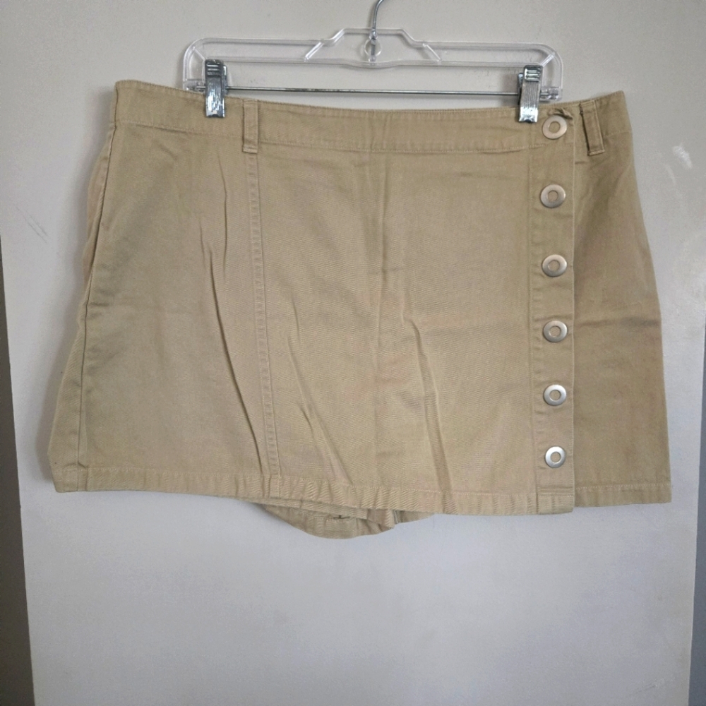 5 for $25 Nevada Tan Button-Front Skort 16 Plus Bottom Shorts